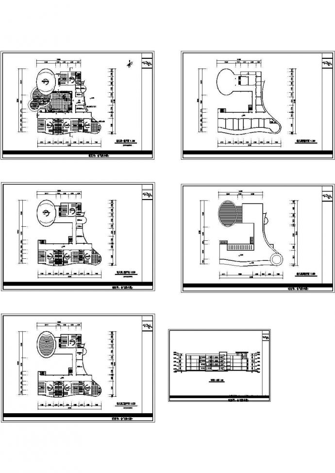 长53.4米 宽51.9米 4层幼儿园建筑方案设计CAD全套图纸_图1