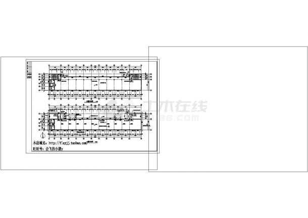 厂房设计_2层局部3层726平米框架结构厂房建筑施工CAD图纸设计-图二