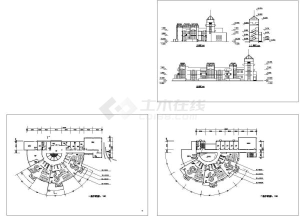 2层1820平米幼儿园建筑方案设计CAD全套图纸-图一