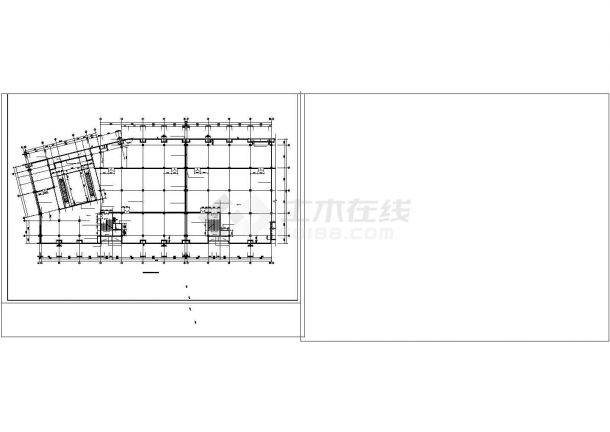 大型商场建筑施工CAD图纸-图二