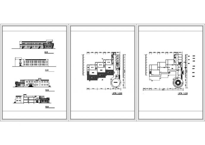 长30.3米 宽29.9米 2层幼儿园建筑方案设计CAD图纸_图1