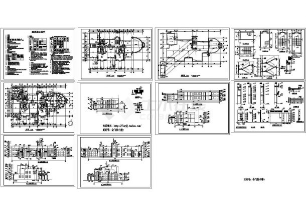 2层1123.36平米砖混结构幼儿园建施CAD全套图纸-图一