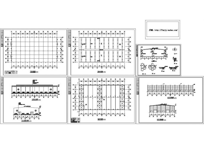 24m跨钢结构厂房结构施工CAD全套图纸（含设计说明）_图1
