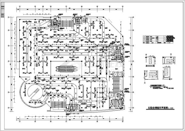某商场全套空调设计cad平面施工图，共五张-图二