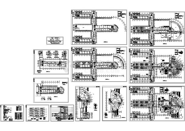 哈尔滨中学综合楼电气消防施工图CAD（cad，12张图纸）-图一