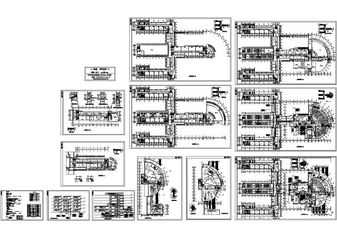 哈尔滨中学综合楼电气消防施工图CAD（cad，12张图纸）_图1