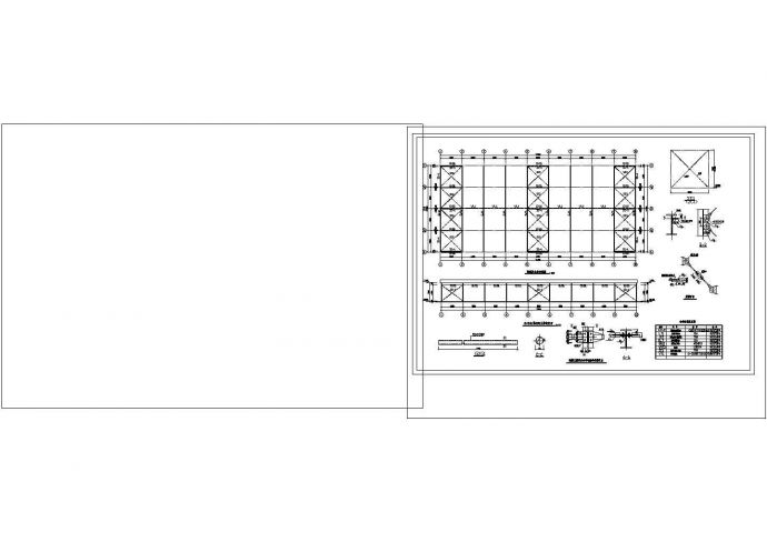 厂房设计_1层2350平米门式刚架轻钢结构五金制品厂房建施结施CAD图纸设计_图1