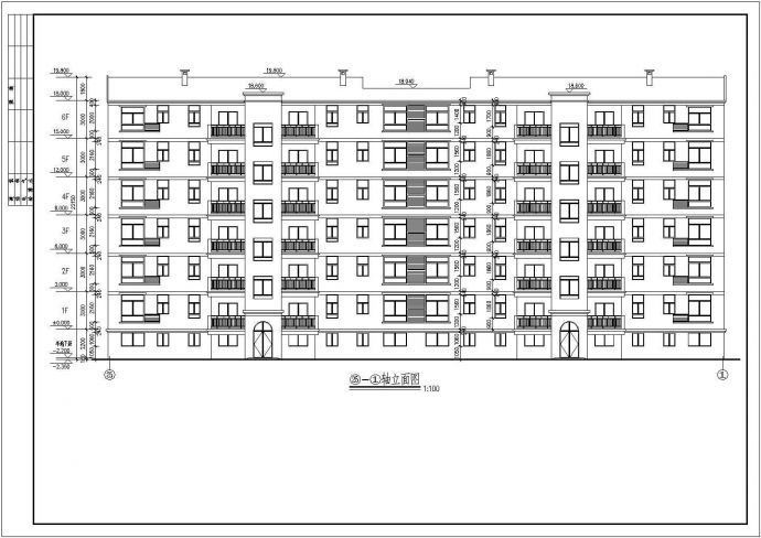 某六层集体住宅建筑设计施工全套方案CAD图纸_图1