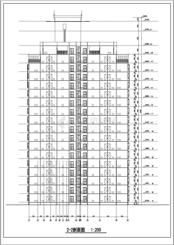 某小区高层住宅楼建筑设计施工全套方案CAD图纸-图一