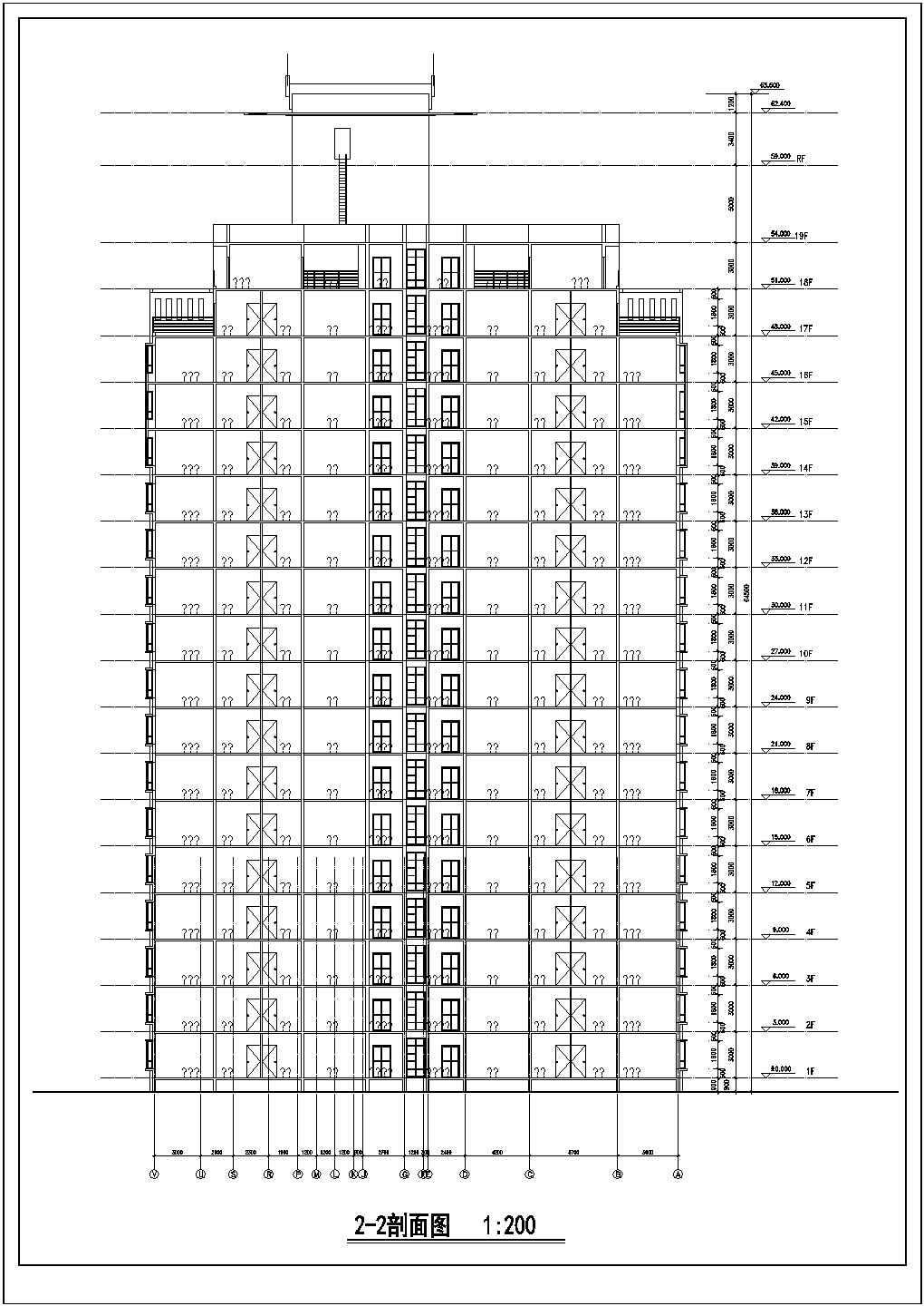 某小区高层住宅楼建筑设计施工全套方案CAD图纸
