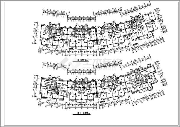 某市内小区高层住宅建筑设计施工全套方案CAD图纸-图二