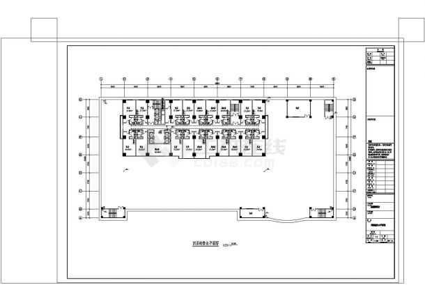 -1+23层34095.5平米国际酒店建筑方案设计+给排水初步CAD图纸设计-图二