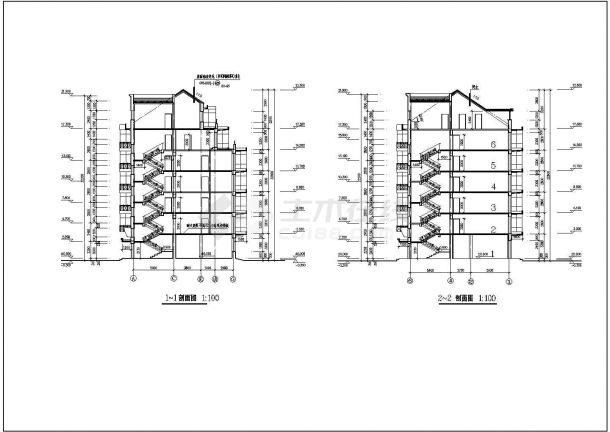 某现代小区小多层住宅楼建筑设计施工全套方案CAD图纸-图一
