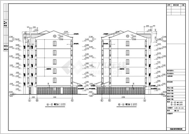 某现代小区住宅建筑设计施工全套方案CAD图纸-图一