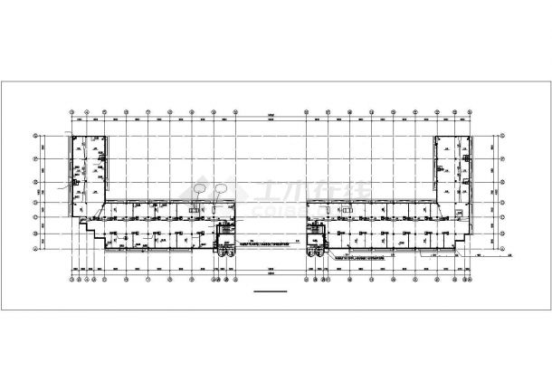 某临街6层混合结构连锁宾馆防雷接地及电位平面设计CAD图纸-图二