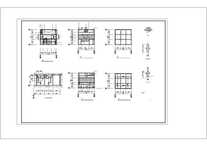 某医院结构设计CAD基础平面布置参考图_图1