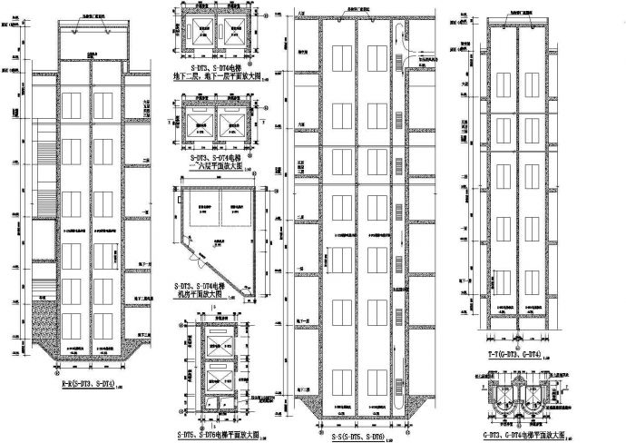电梯详图（二）CAD施工图设计._图1
