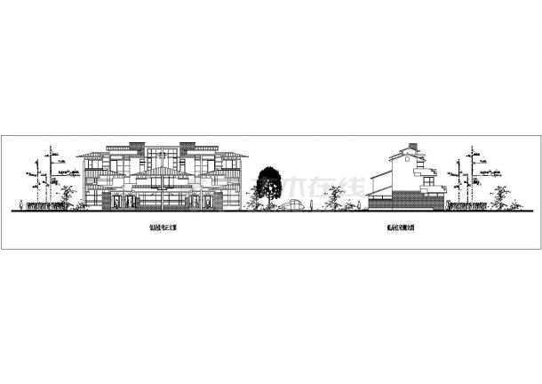 某现代排式住宅楼建筑设计施工全套方案CAD图纸-图一