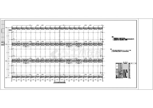 114x63m单层钢结构厂房设计cad图，共17张-图二