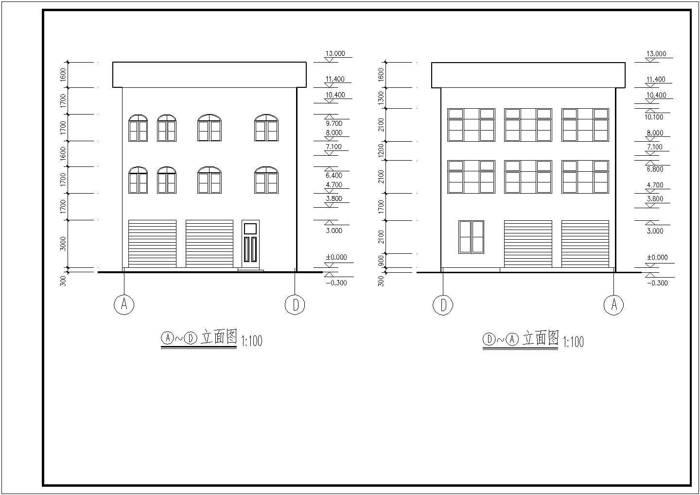 某现代拼合住宅楼建筑设计施工全套平面方案CAD图纸