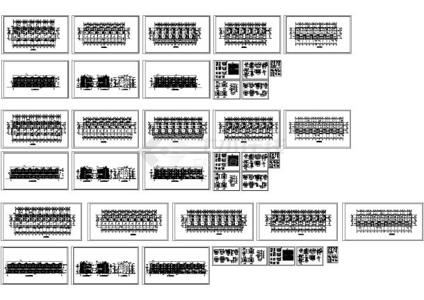 某联排别墅施工图 包含着一层平面图-图一