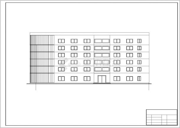 5810平米钢框架结构办公楼建筑图纸-图一