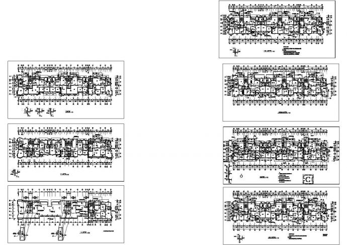 某居住区十一层连板住宅楼建筑方案图 包含着十层平面_图1