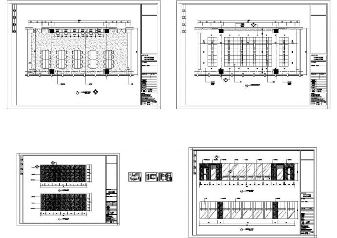 120平米阅览室装修设计CAD详图_图1