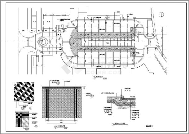 小区地面铺装CAD示意图-图一