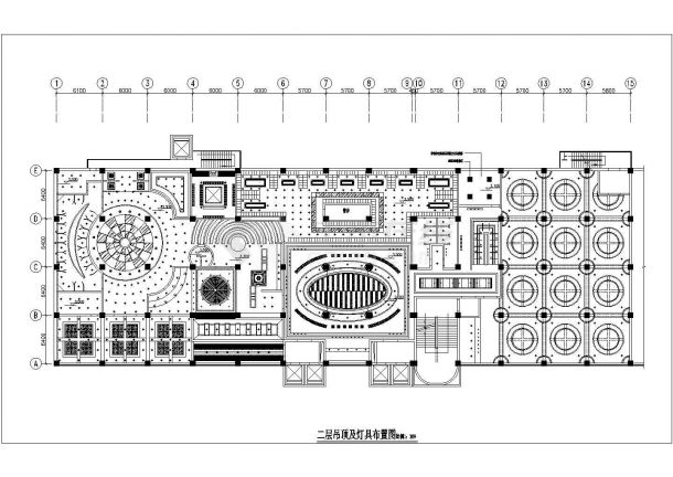 2层框架结构休闲商务酒店全套装修施工设计CAD图纸-图二