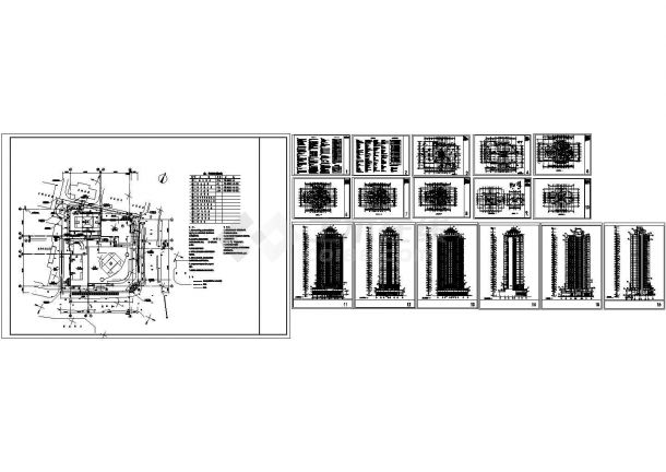 某二十八层商住楼建筑方案图（cad，17张图纸）-图一
