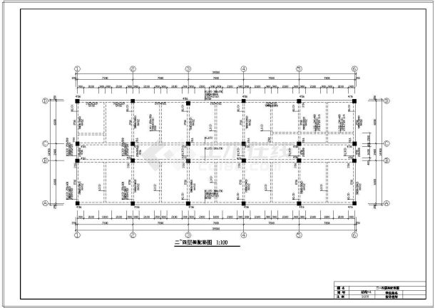 土木工程毕业设计_办公楼设计_4119平米七层框架办公楼毕业设计（计算书、部分建筑、结构图纸）cad图纸-图二