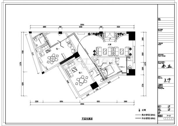 某茶楼CAD施工节点完整构造设计图纸-图二