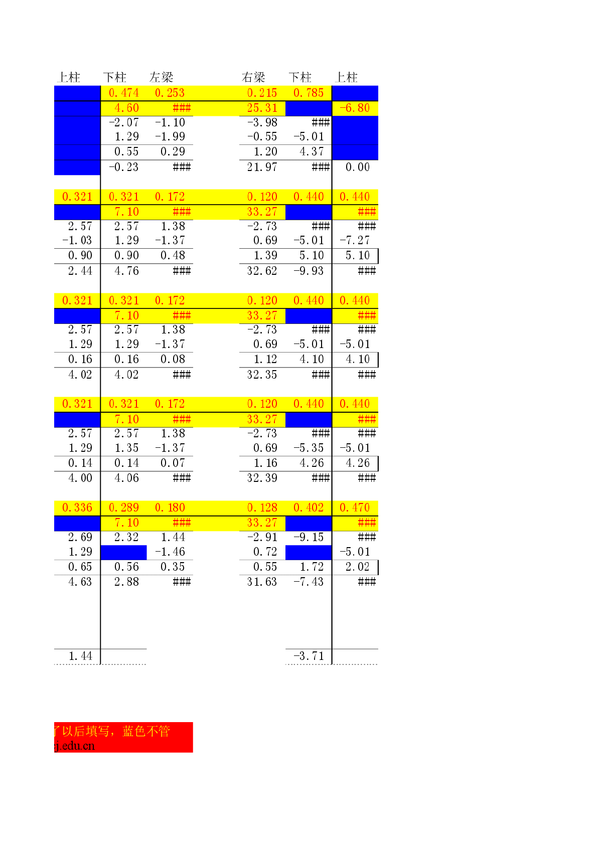毕业设计弯矩分配程序EXCEL-图二