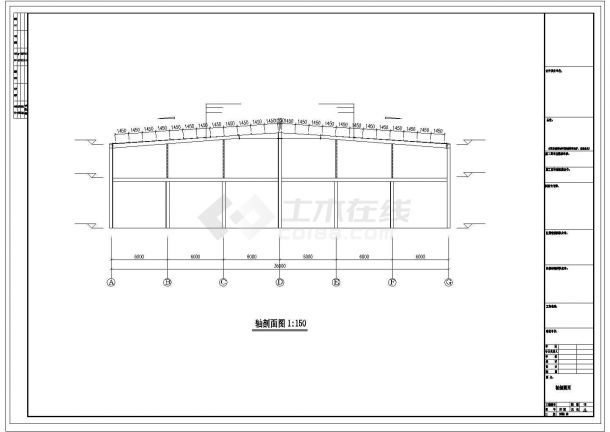 厂房设计_南昌某公司钢结构厂房工程CAD施工图-图二