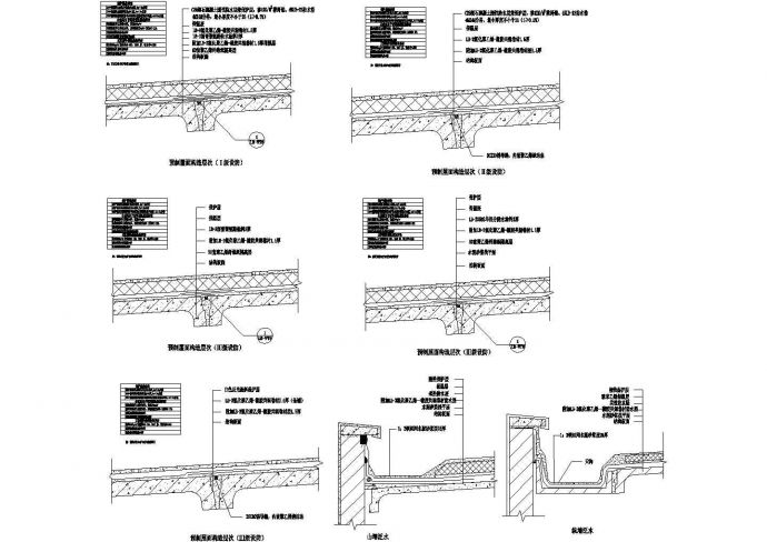 16现浇屋面防水cad施工图设计_图1