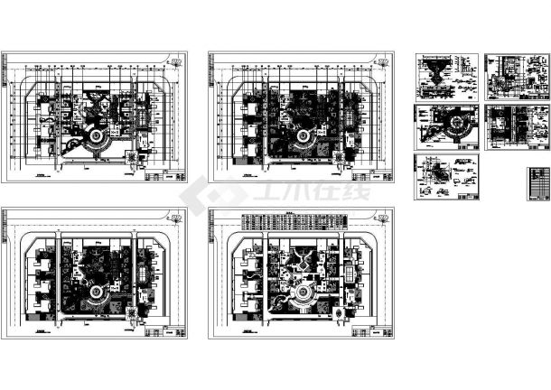 园林广场施工详图Cad设计图（绘图细致）-图二