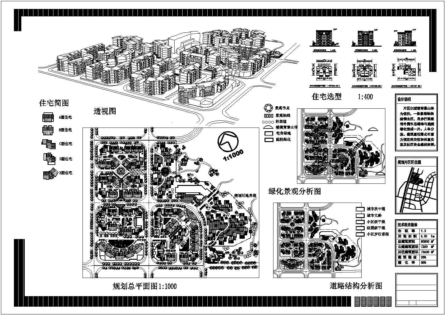 某小区道路景观规划图