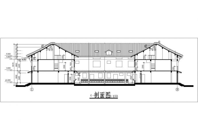 某现代苏区民居建筑设计施工全套方案CAD图纸_图1