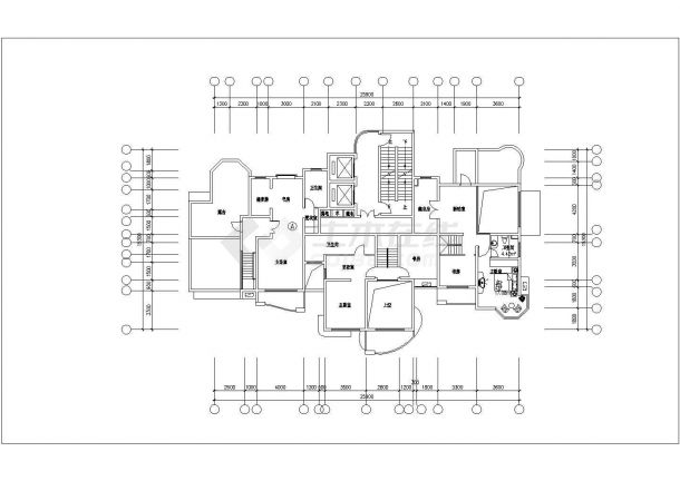 某小区内小高层住宅楼建筑设计施工全套方案CAD图纸-图二