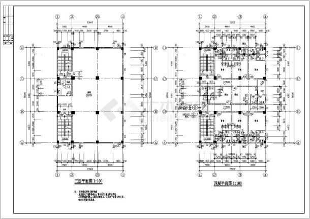 某乡镇固戍村私宅建筑设计施工全套方案CAD图纸-图一