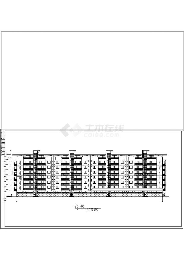 某小高层住宅楼建筑设计施工全套方案CAD图纸-图一