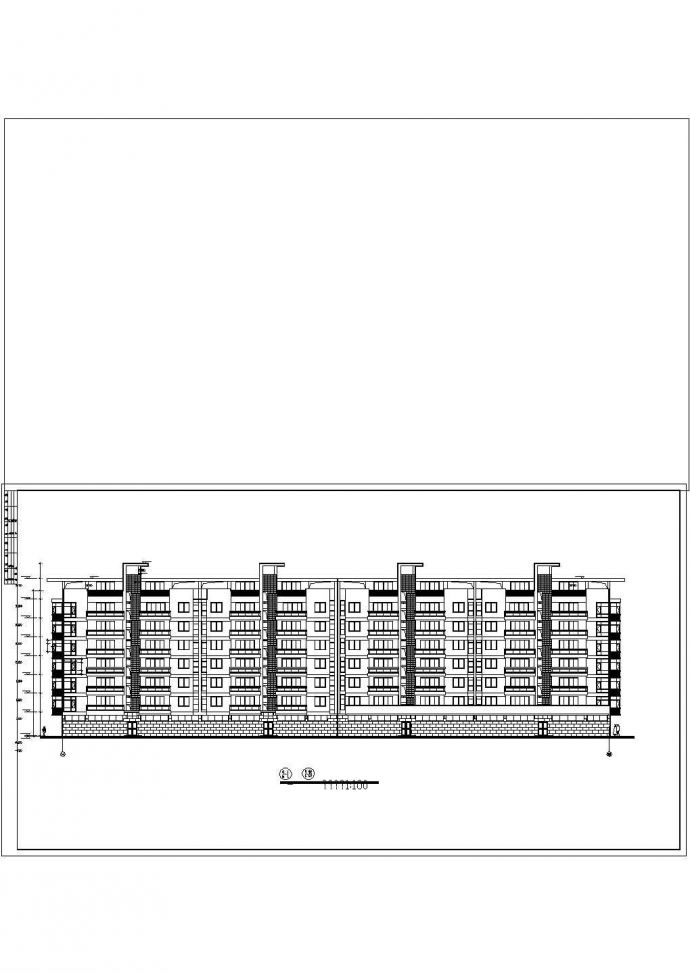 某小高层住宅楼建筑设计施工全套方案CAD图纸_图1