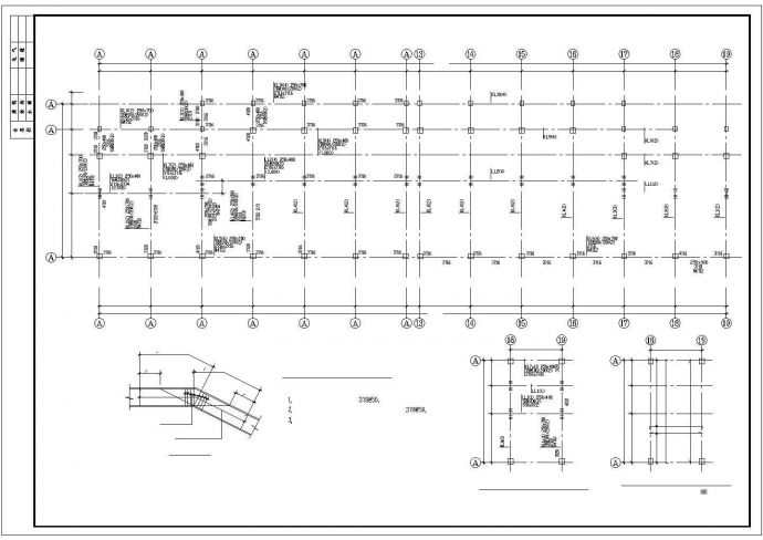 三层管理用房结构设计CAD图纸_图1