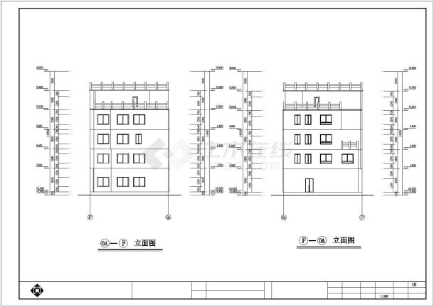 2600平米4层框架结构假日宾馆平立剖面设计CAD图纸-图一
