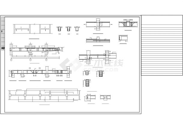 山东某房地产公司框架结构综合楼设计CAD施工图-图一