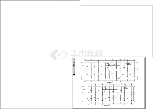 山东某房地产公司框架结构综合楼设计CAD施工图-图二