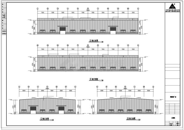 厂房设计_山东青岛某公司钢结构厂房工程CAD施工图-图二