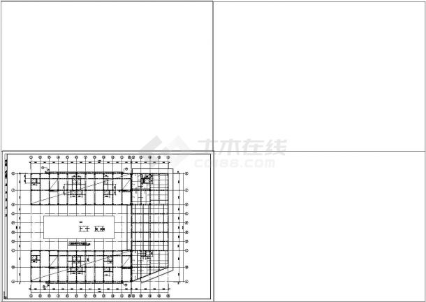 上海某贸易中心CAD结构设计施工图纸-图一
