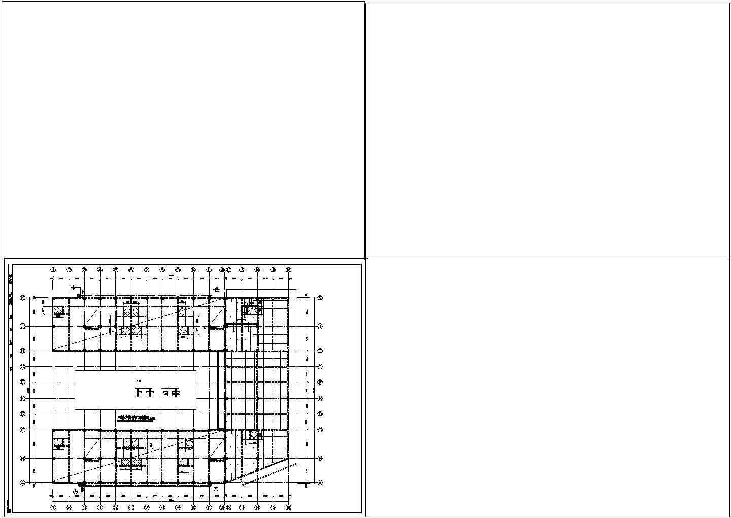 上海某贸易中心CAD结构设计施工图纸